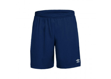 Pantaló de primera equipació futbol UE Olot Umbro King en color blau marí sense patrocinadors.
