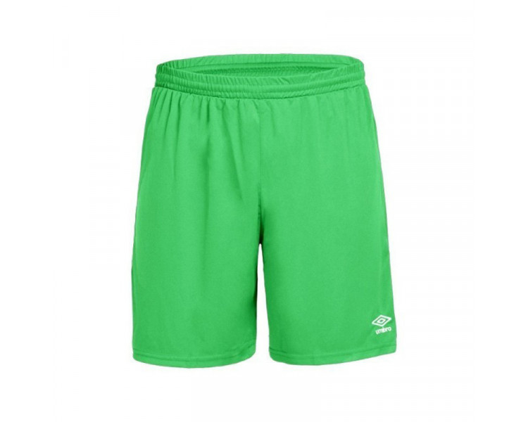 Pantaló de porter de primera equipació futbol UE Olot Umbro King en color verd sense patrocinadors.